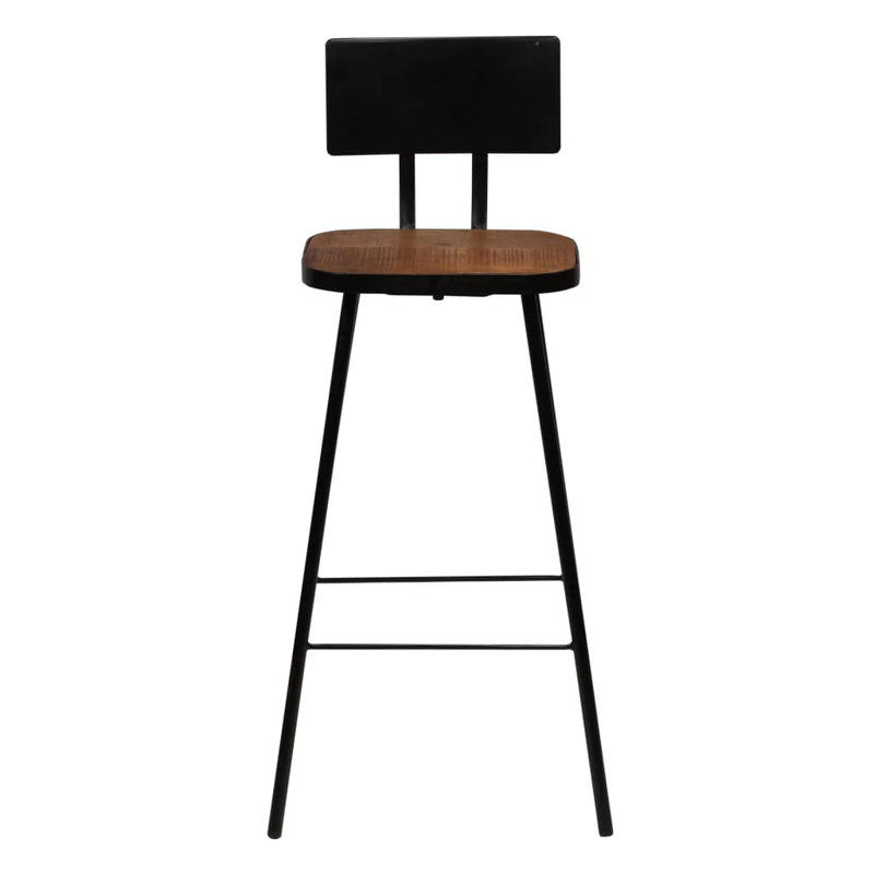 Maurice 74cm Bar Stool, Black/Brown