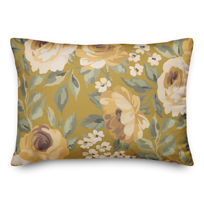 Floral Outdoor Throw Pillow