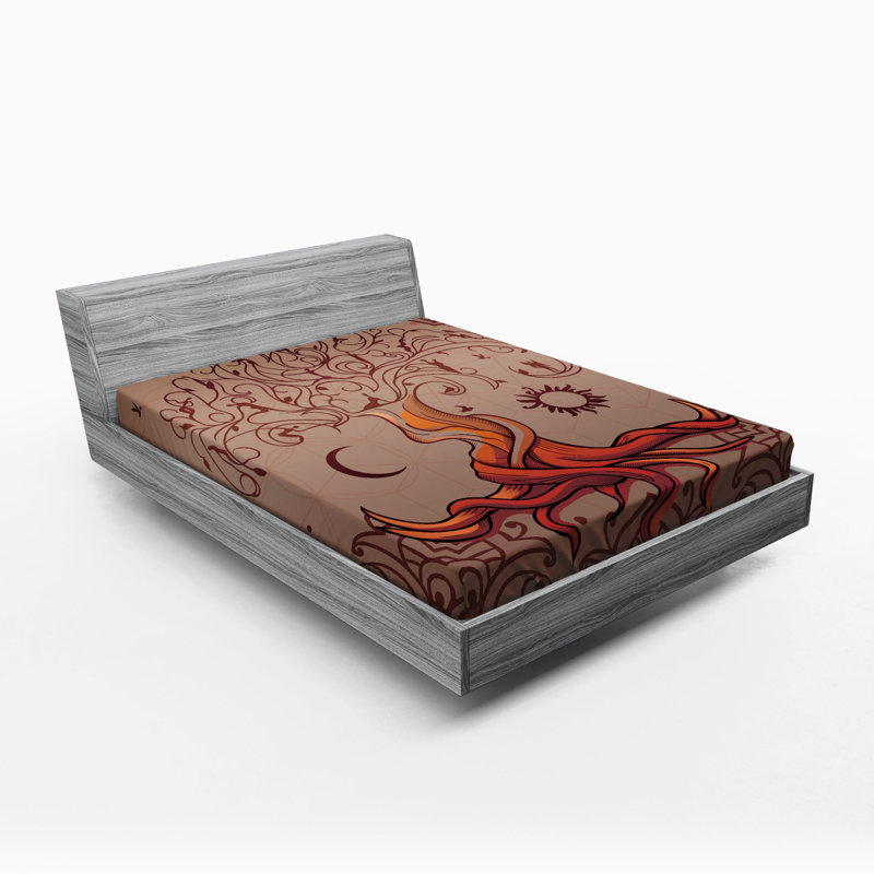 Microfiber Floral Fitted Sheet, Full Fitted Sheet