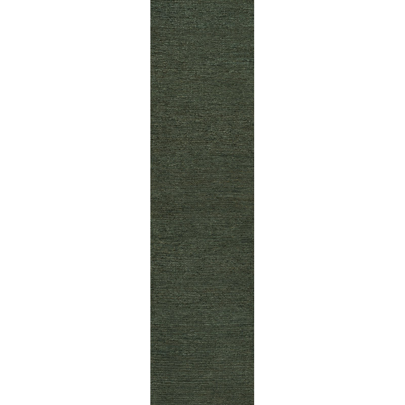 Tapis vert en jute tissé Griffin, Tapis de couloir 2 pi x 8 pi
