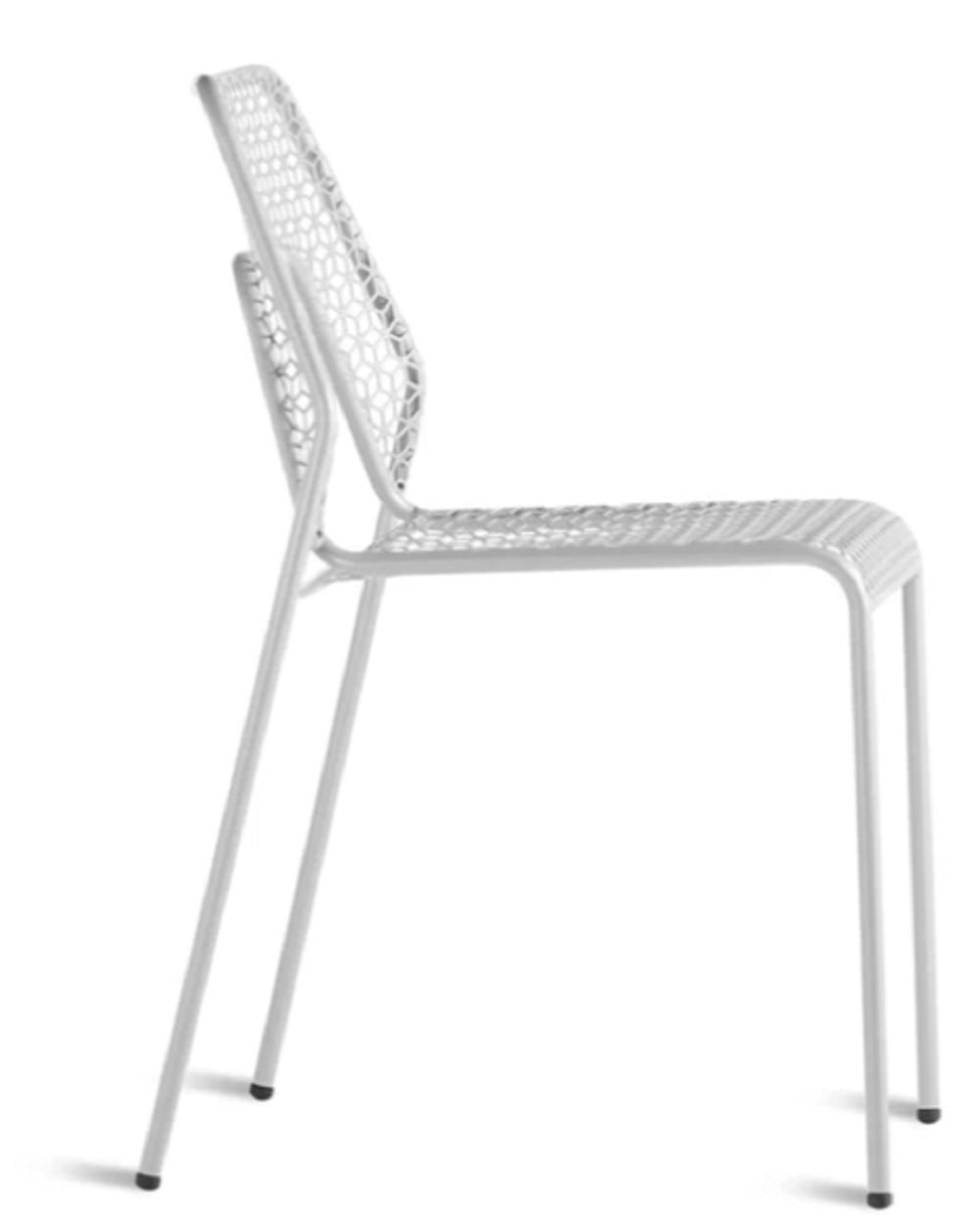 Hot Mesh Stackable Patio Side Chair, Off White