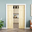 Double porte intérieure 60 po x 60 po en bois de pin 60 po x 60 po, bois de pin naturel, peinturable et imperméable-124796738-124796729-124796727