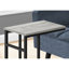 Table de bout Living Room - Gris et stratifié stable pour l'extérieur contemporain de patio