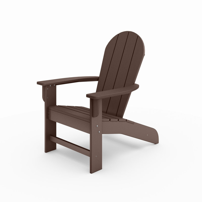 Brown Adirondack Chair – Premium HDPE Poly Lumber For Pool, Patio, And Garden Elegance, Brown