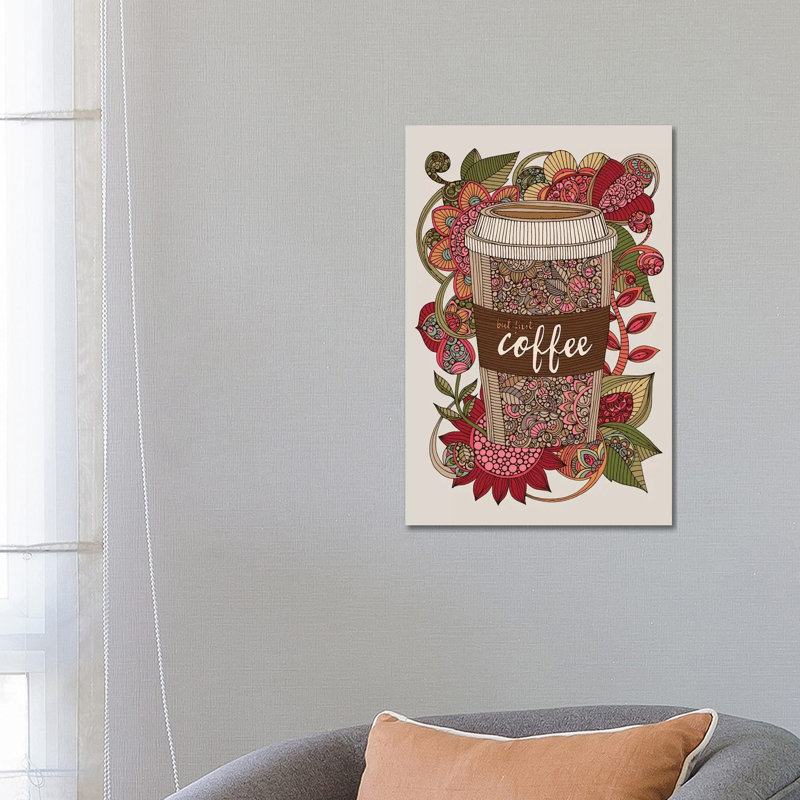But First Coffee by Valentina Harper - Wrapped Canvas Painting, 66.04 cm H x 45.72 cm W x 1.91 cm D