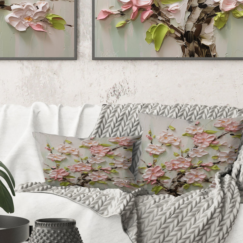 Coussin décoratif Apple Blossom Impasto I