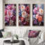 «Asian Art Peonyes in Pink», 3 pièces sur toile-1066026454-1066026453