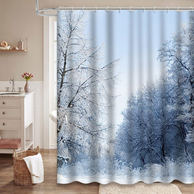 Rideau de douche Winter Snow Christmas