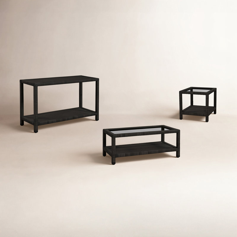 Graham 3-Piece Living Room Table Set, Flax