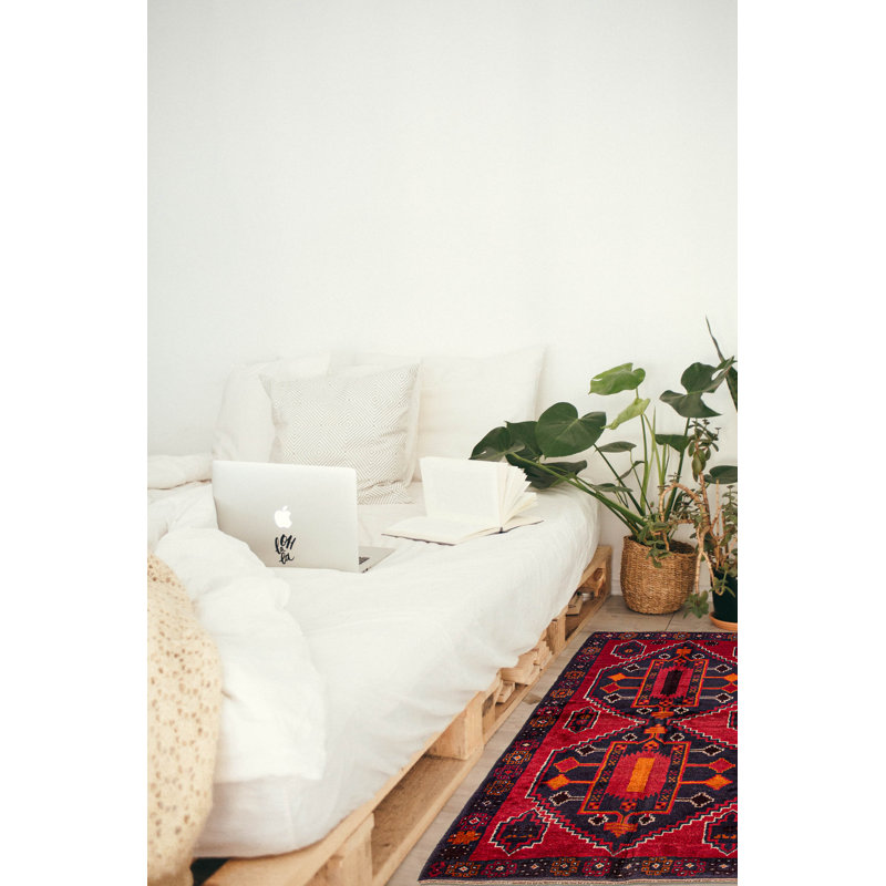 Rizbaft Red Rug 3'8" x 6'9"