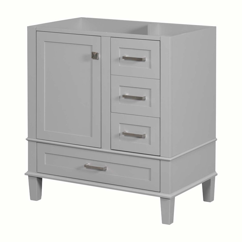 Base de meuble-lavabo simple 29,4 po seulement, Gris
