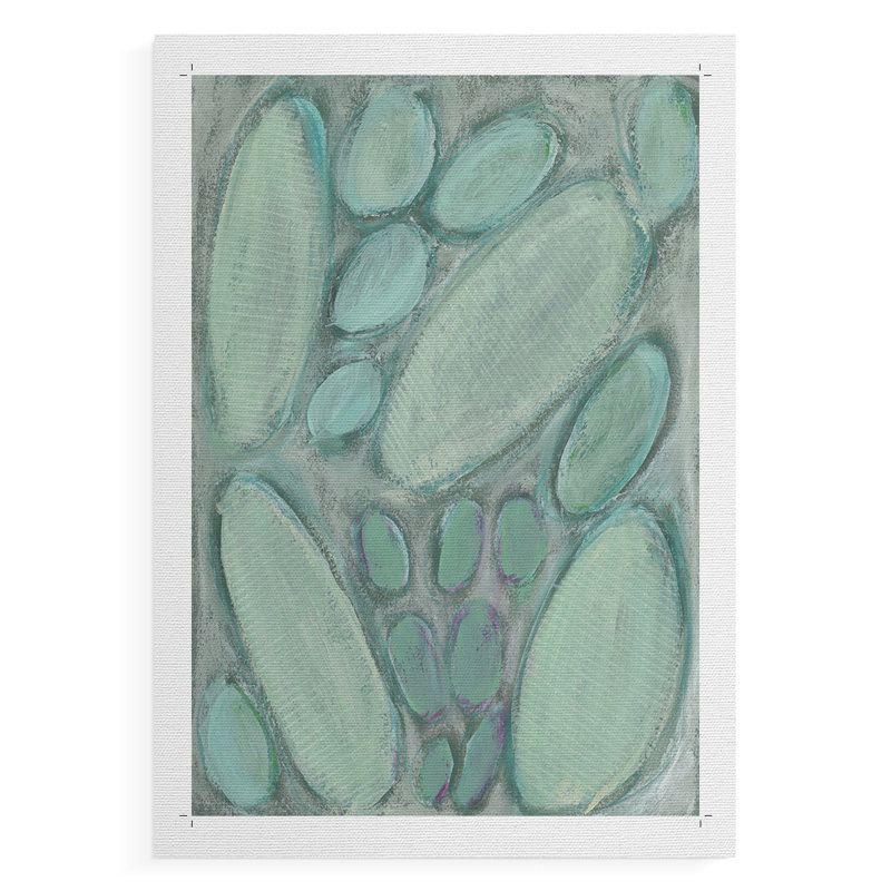 Blue Orbs I - Impression sur toile seulement - NON CADRE, H 48 po x l 32 po