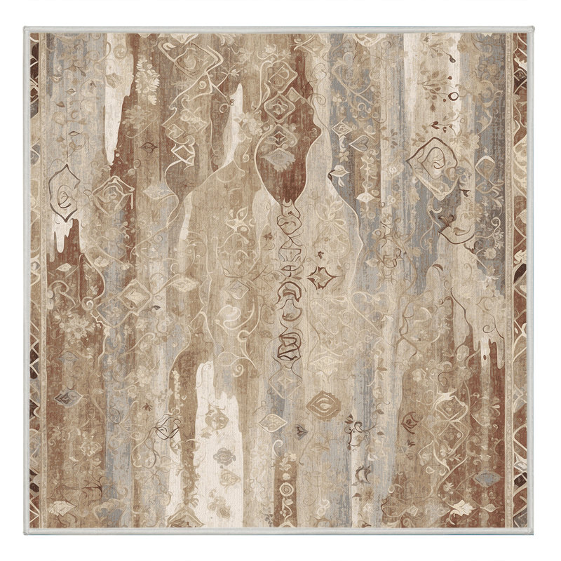 Cascading Layers Rug, Square 3'