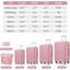 Ensemble de 6 valises avec sacs de voyage, valises rigides extensibles avec roulettes, verrou TSA, rose-129105374