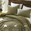 3 pièces d'édredon et de taie décorative gaufrée pour lit double / grand lit, 100% coton doux, rembourrage toutes saisons, charme rétro, chaleur uniforme, approuvé, évitez les soins de blanchiment avec un design unique, côtés en coton, nuage, facile-118920203