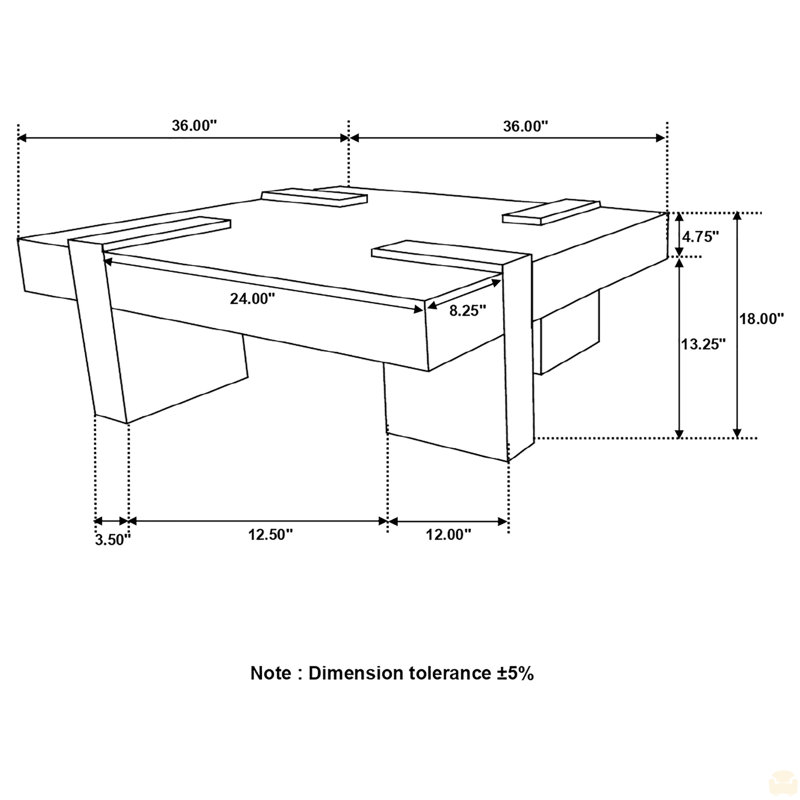Table basse carrée en bois