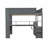 Full Size Gaming Loft Bed with Desk, Integrated Storage, and Adjustable LED Lighting for Kids' Rooms-1993941113