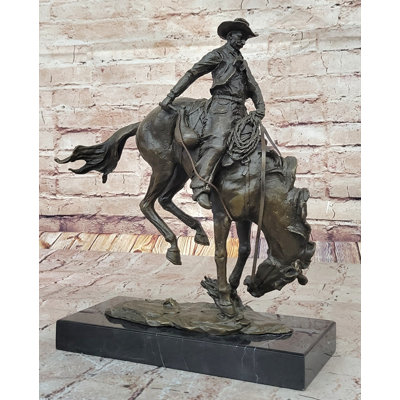 Remington Bronco Buster bronze sculpture, finest USA lost wax casting Home Decor
