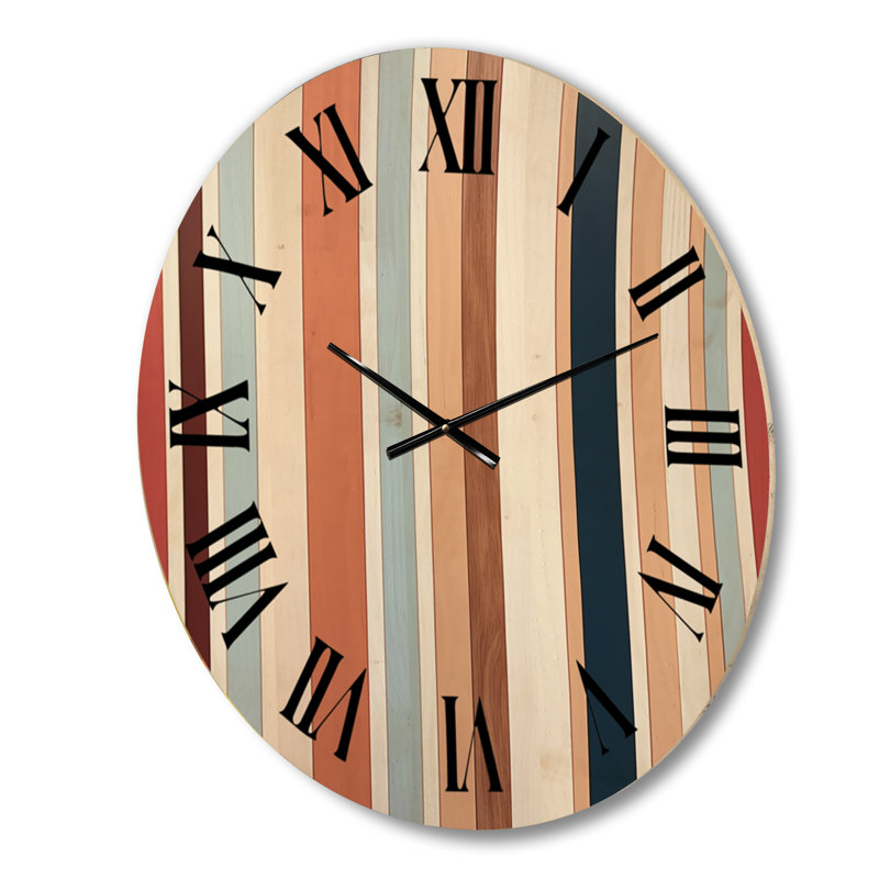 Horloge murale en bois massif Senoia, Moyenne