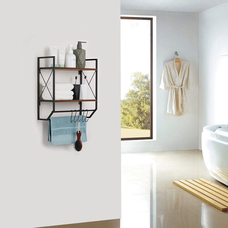 Mogote 2 Piece Tiered Shelf with Towel Bar