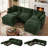 George 103" Modern 5 Seat Upholstered Chenille U Shaped Sectional Sofa with Storage Seats-349919408