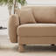 Canapé 3 places Boucle avec accoudoirs distinctifs en forme de coquillage, 2 repose-pieds amovibles et pieds cylindriques - enveloppé de tissu-1620999454