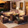 Caradog Wicker 6 - Person Patio Conversation Sets with Cushions Coffee Table and Fire Pit