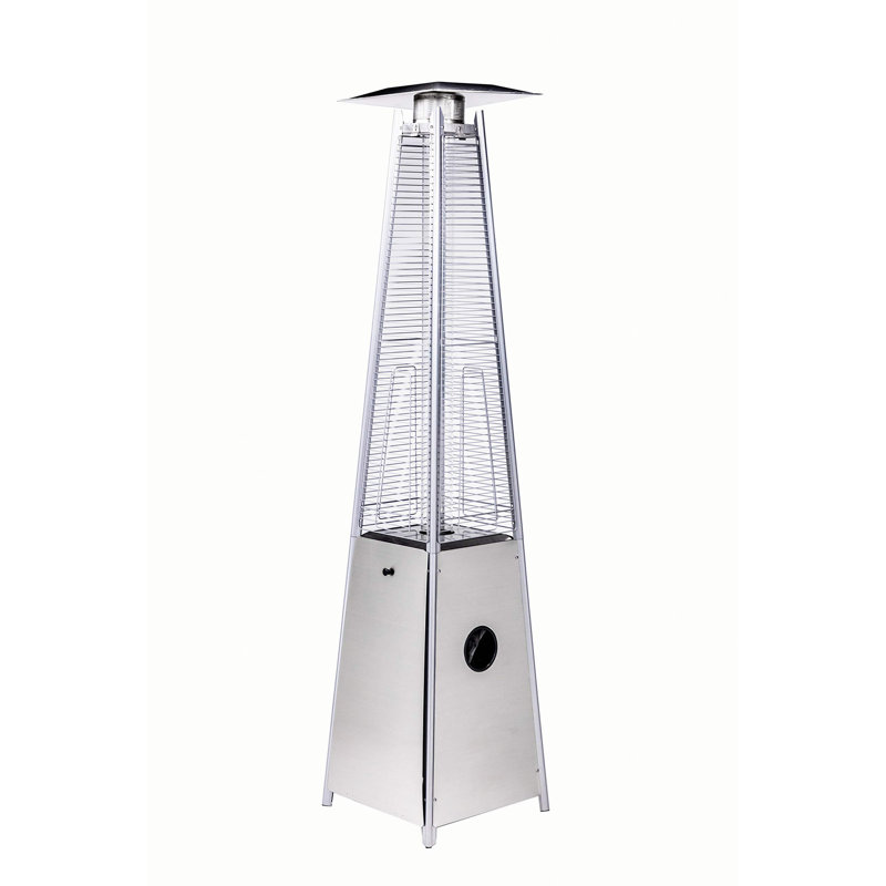 Chauffe-terrasse en quartz Quartz Galss, Argent argent