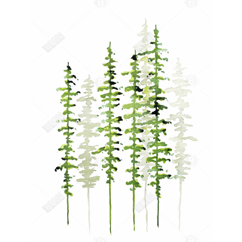 Slim Trees - Art mural sur toile scandinave pour la décoration intérieure