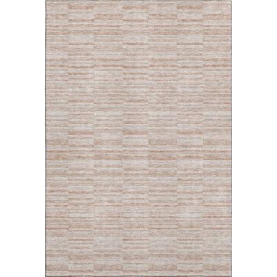 Premium Machine Washable Prisco Salmon Rug
