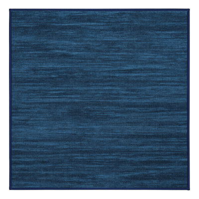 Machine Washable Solid Blue Area Rug