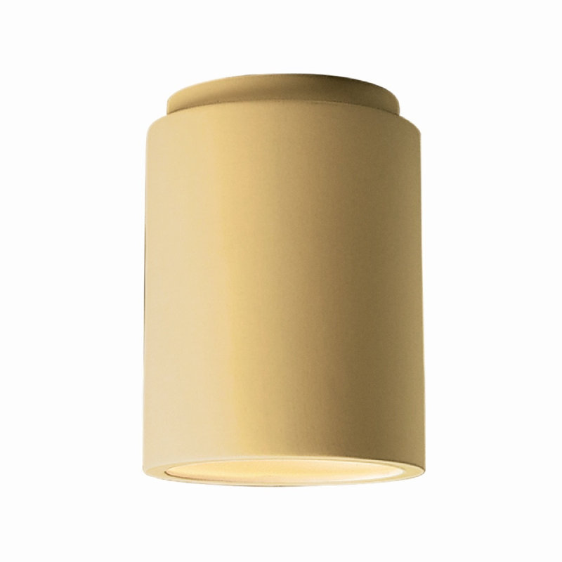 Sumatra Ceramic Flush Mount, Muted Yellow, Incandescent (Not Included)