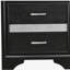 Black 2-drawer Nightstand with Hidden Jewelry Tray