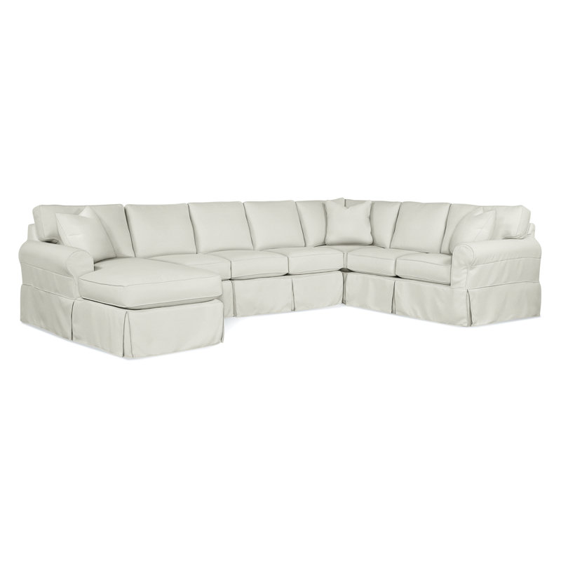 Bedford Chaise Sectional, Right Hand Facing, Blue Buffalo Check; 0120-61