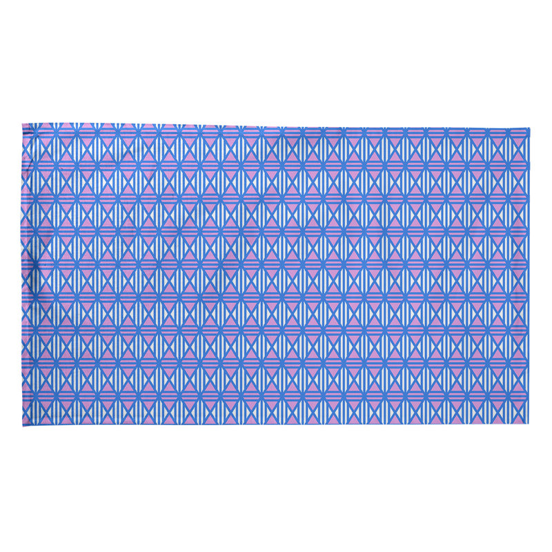 Torchon Gady, Bleu / Rose, Polyester sergé