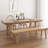 Burlywood Rectangular Solid Wood Dining Table-1897195510