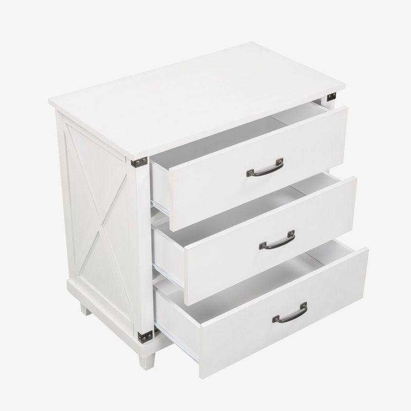 Geren 27.4'' W Nightstand, White