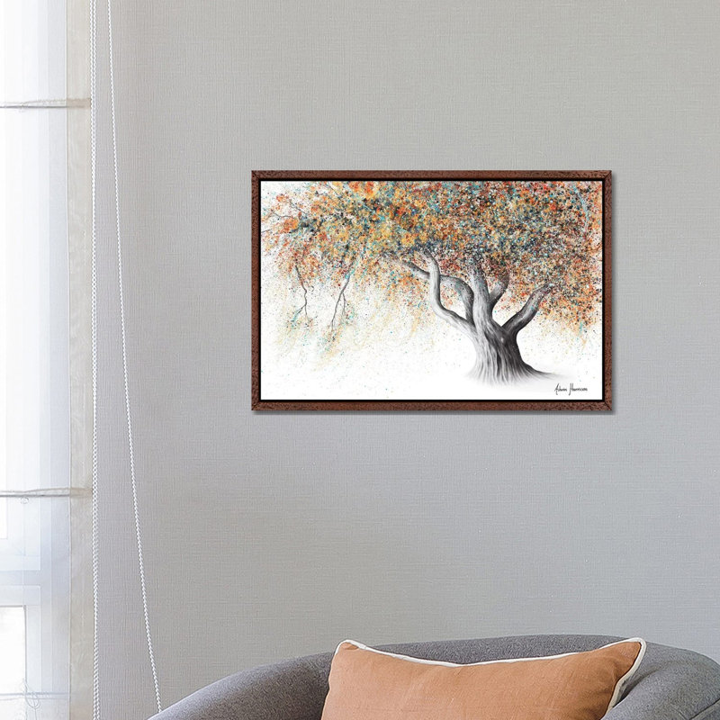 Rusty Autumn Tree by Ashvin Harrison - Wrapped Canvas Print, Classic Brown Wood Framed, 66.04 cm H x 45.72 cm W