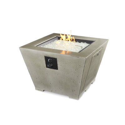 Cove Square Concrete Smokeless Fire Pit Table with Hidden Fuel Tank