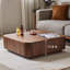 Table basse moderne et minimaliste carrée en bois massif