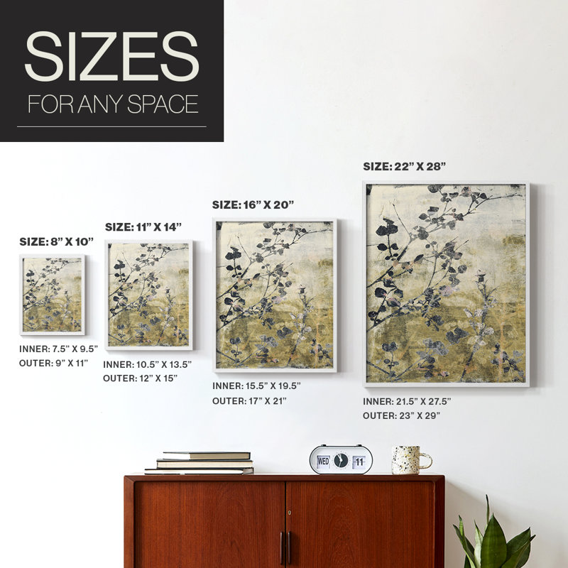Reproduction encadrée sans cadre VII - bois massif, Blanc, H 10 po x l 8 po