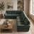 Oversized L-Shaped Convertible Sofa Bed with Removable Cushions