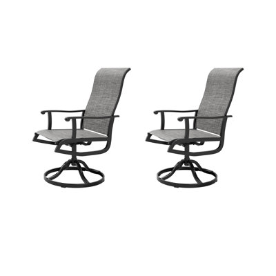 Chaises de patio pivotantes à 360 ° en textilène (ensemble de 2)