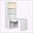 Versatile Tall Bookshelf with Integrated Writing Desk and Abundant Storage