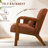 Mid-Century Modern Accent Chair with 6.69'' Thick Cushioned Seat, Solid Wood Frame Armchair-120909866-132152601