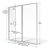 Infinity 58 in. W x 76.13 in. H Semi-Frameless Shower Door with Magnetic Catch and Header-16968391-16968393