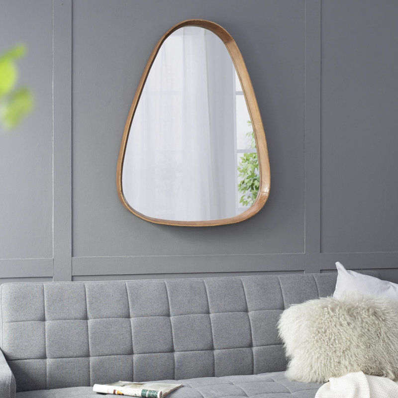 Irrgeular Mirror with Wood Frame