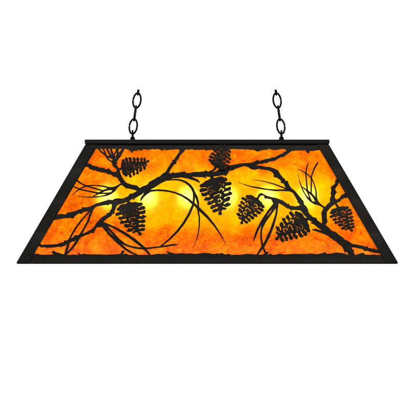 Jacklyn 6 - Light Pendant, Amber, Textured Black