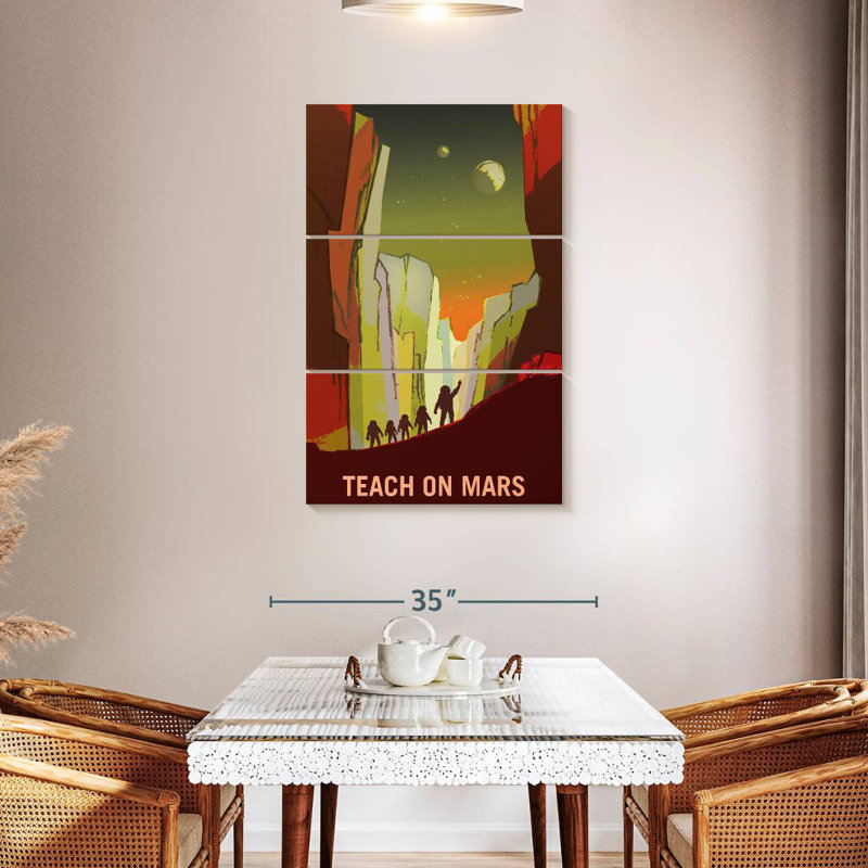 Oberle Mars Explorers Wanted Poster III, 45" H x 28" W