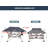 33" Oversized Folding Cot with Carry Bag for Indoor & Outdoor Use, Dark Gray